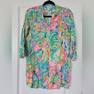 Lilly Pulitzer Esme Cover Up Dress Bennet BlueSurf Gypsea